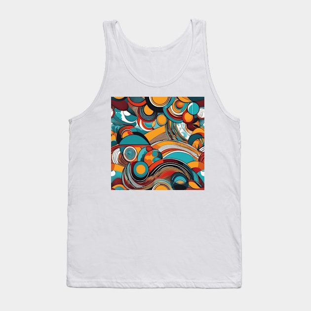 Psychedelic Shapes Explosion Tank Top by AmelieDior